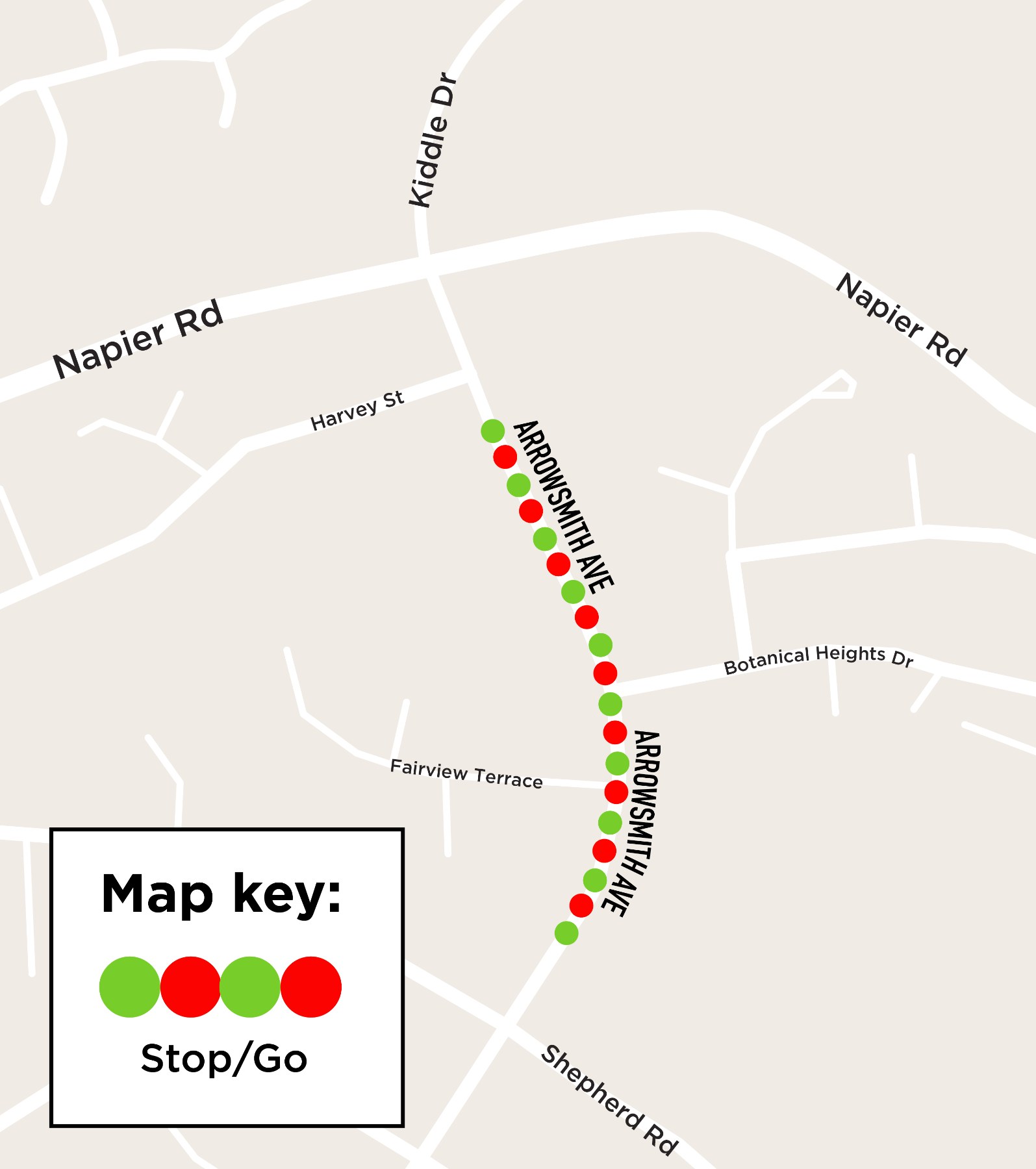 Acacia Bay Road map.  