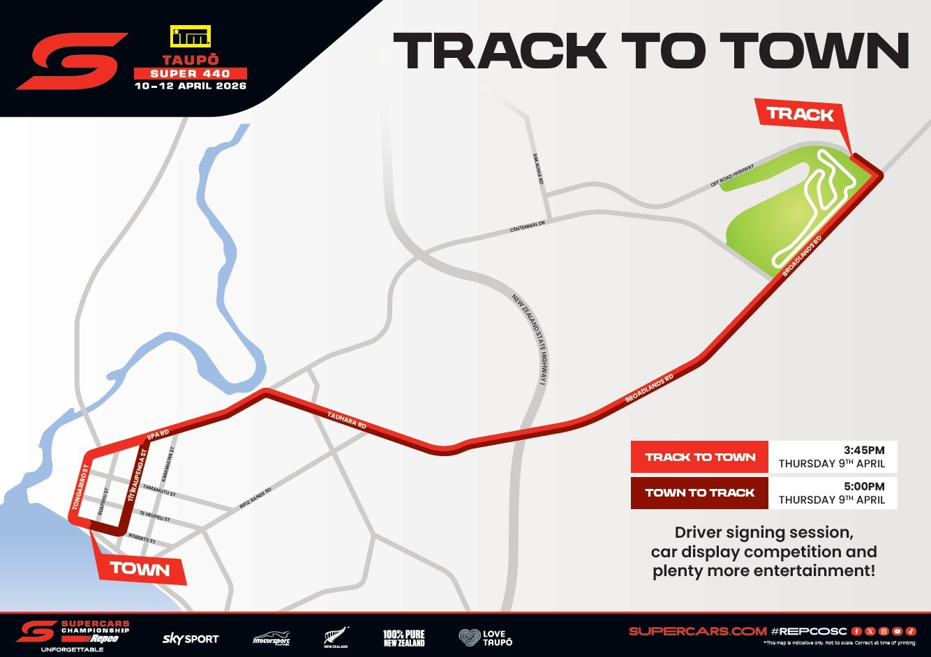 Track to Town map.  