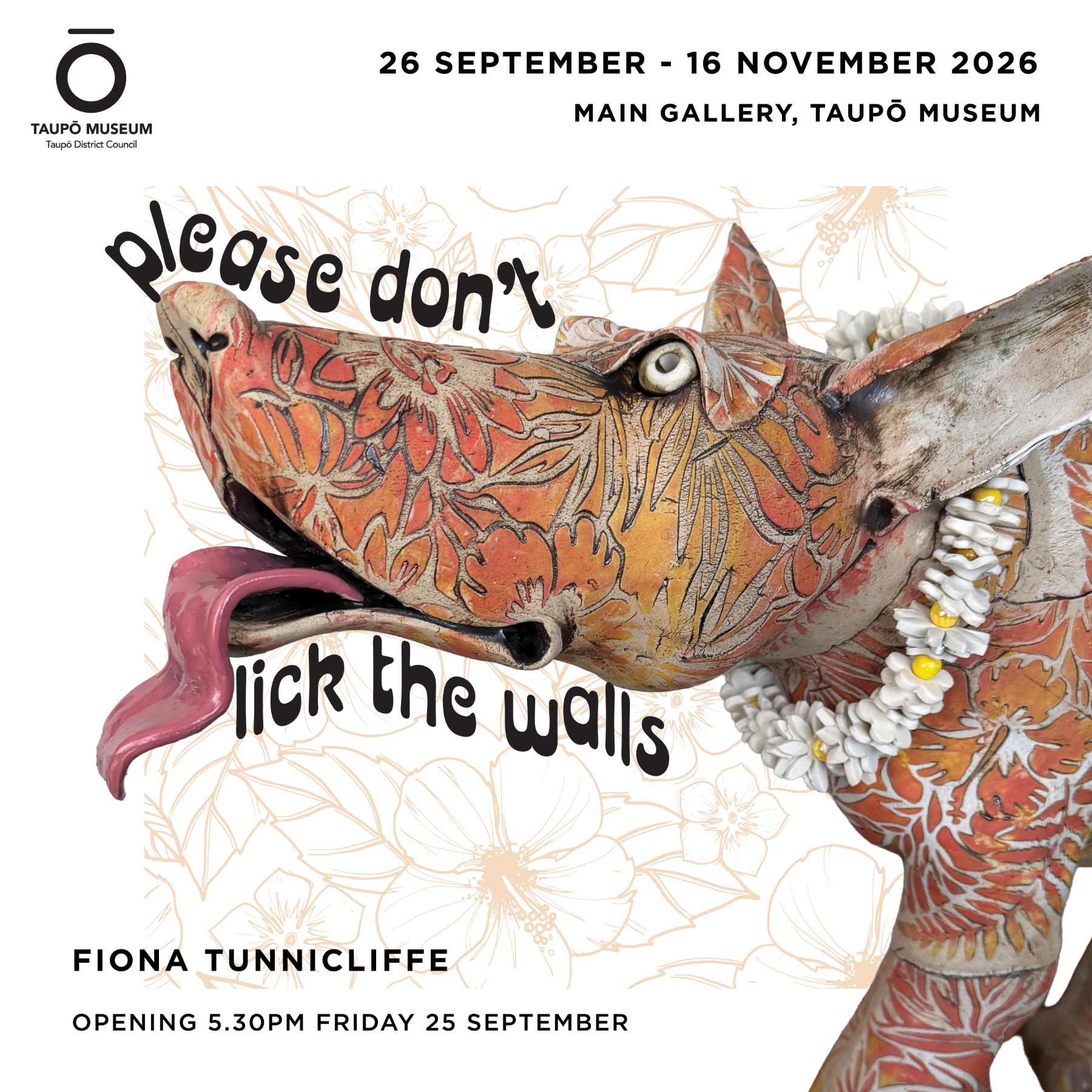 Please Don't Lick the Walls banner.  