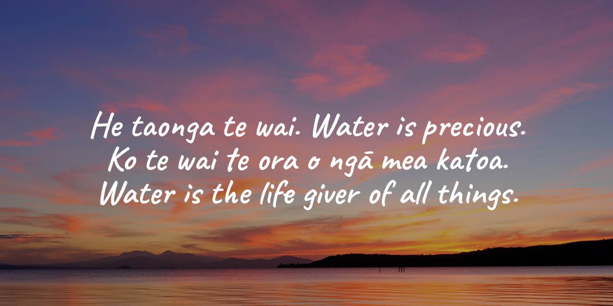 Water is precious.  
