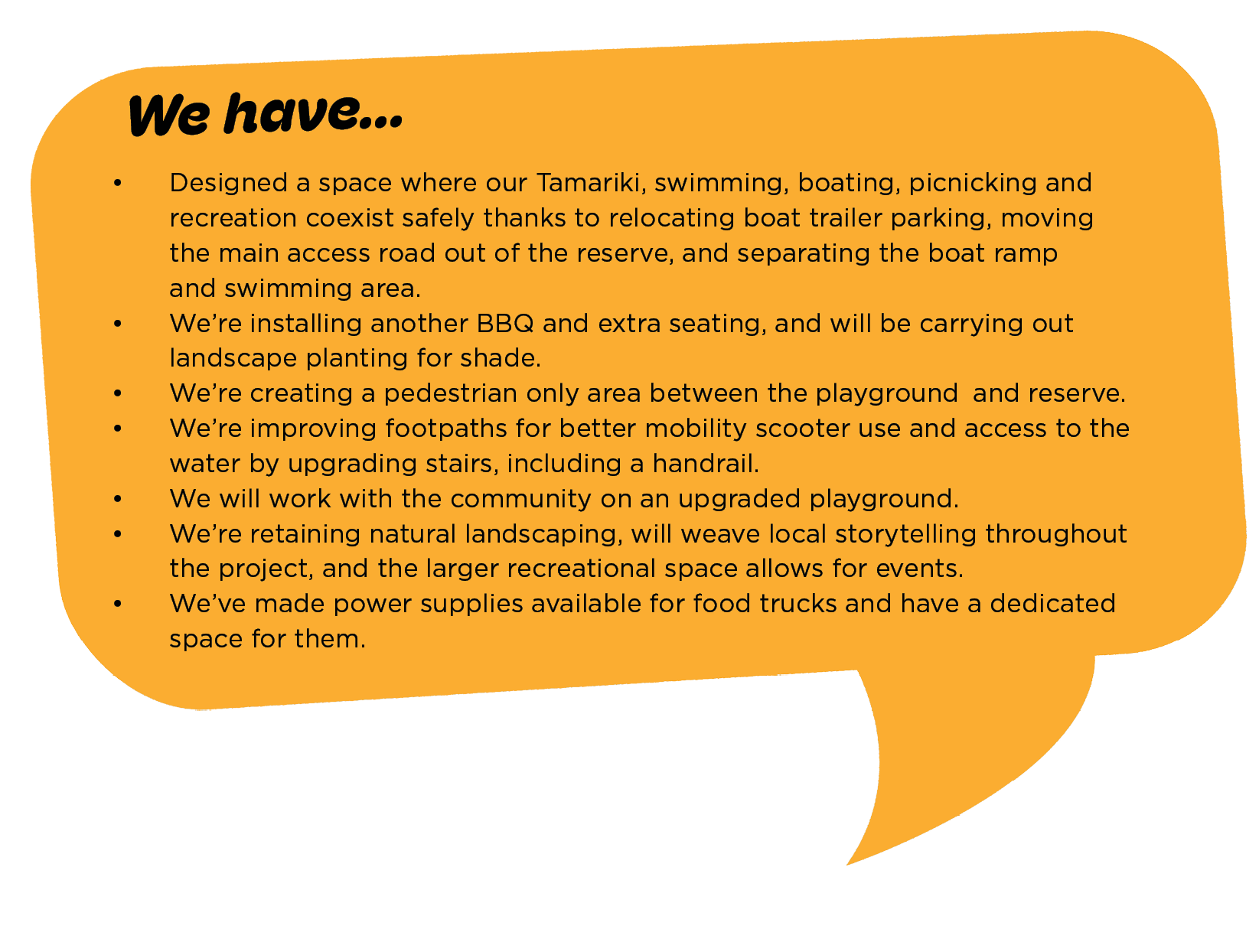 Things we have done with the design.  