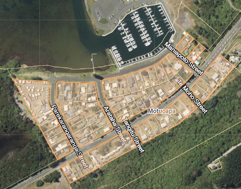 The project area is shown in orange on this map of the area.  