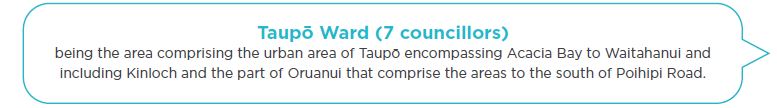 Taupo ward.  