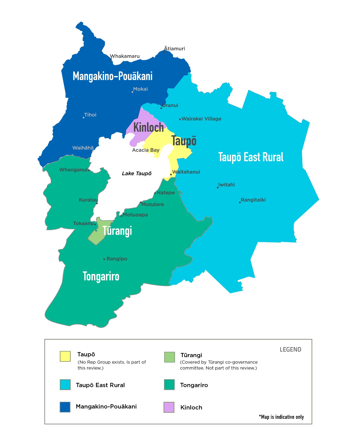 Map showing rep groups areas.  