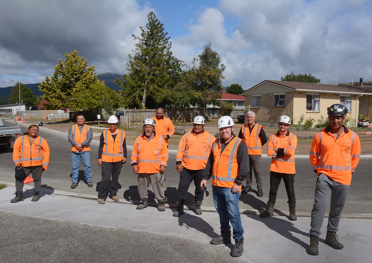 Downer crew in Turangi.  