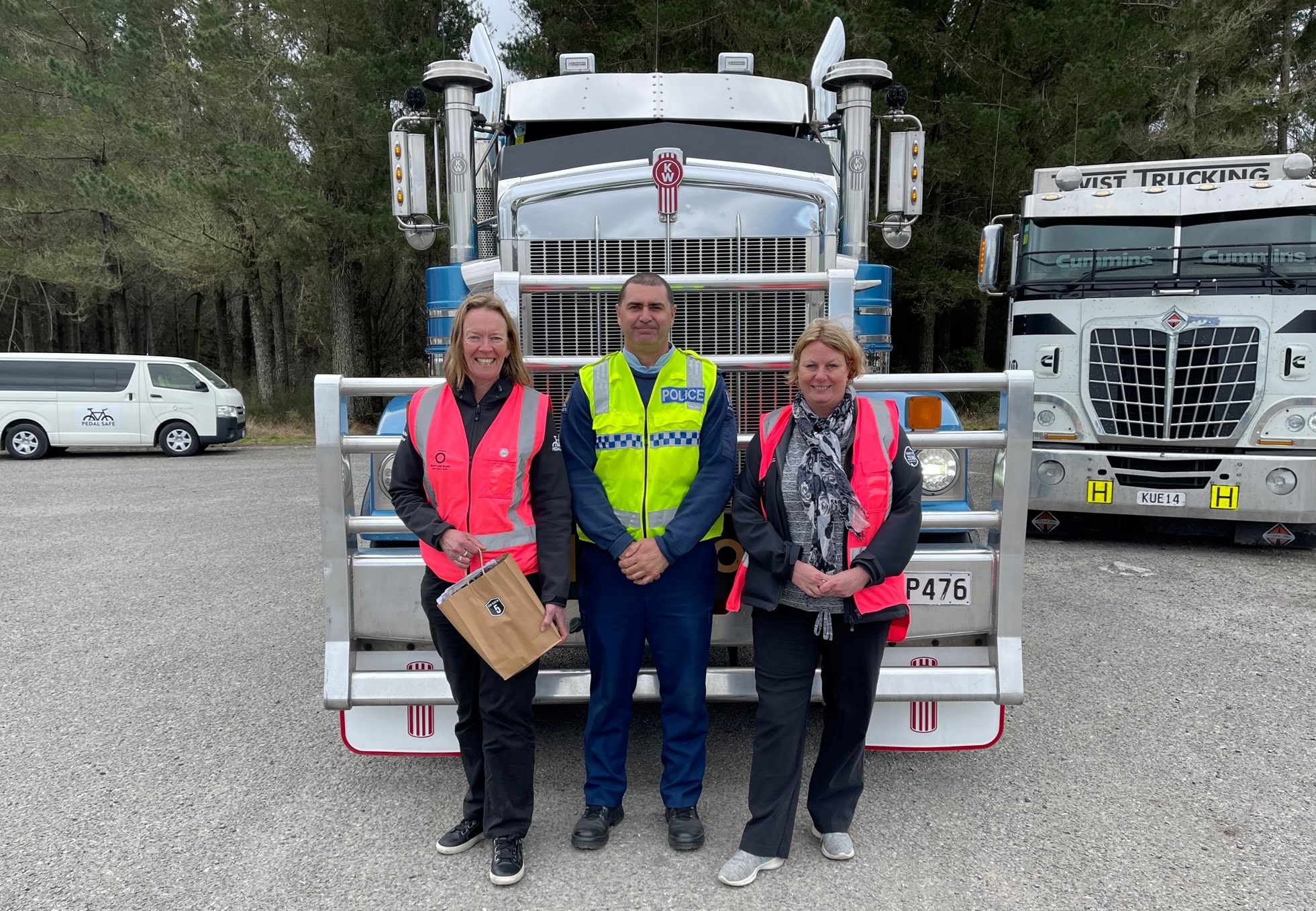 ​Taupō District Council road safety coordinator Sarah Wraight, New Zealand Police senior sergeant road policing manager Jason Henderson and Taupō District Council asset manager transportation Claire Sharland.