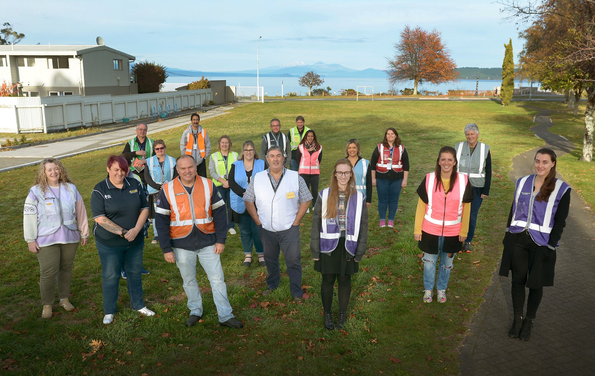 EOC staff near the Rifle Range Road base.  