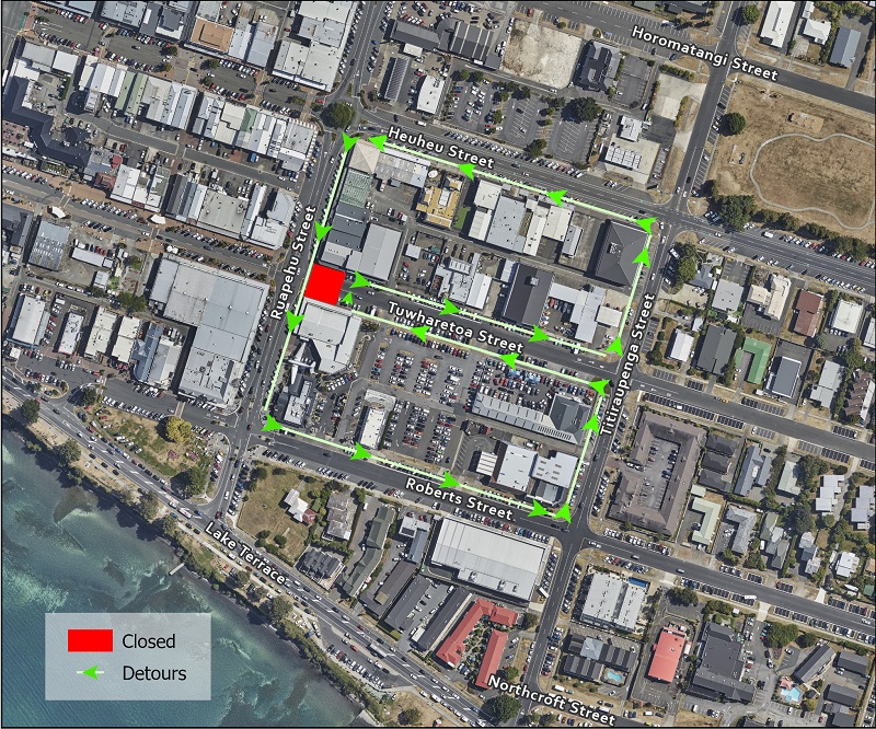 Road closure map.  