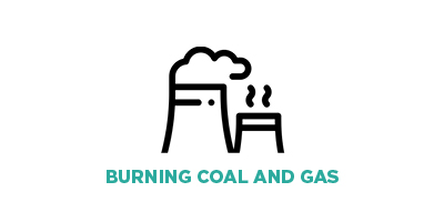 Burning goal and gas.  