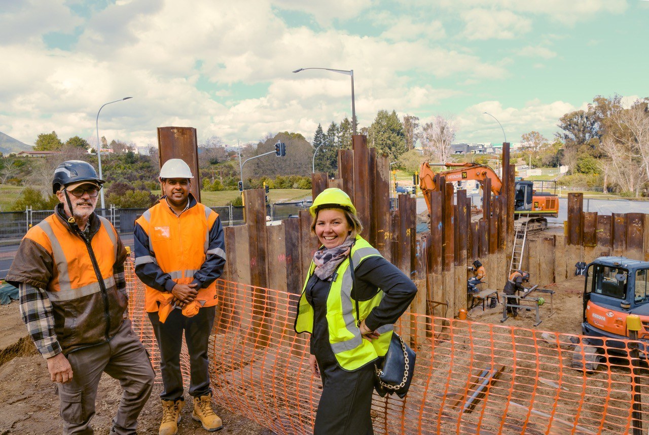 Site where new buffer tanks are being installed.  