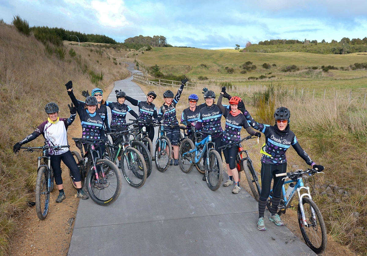 The Cranky Divas are making the most of the recently completed shared pathway. 