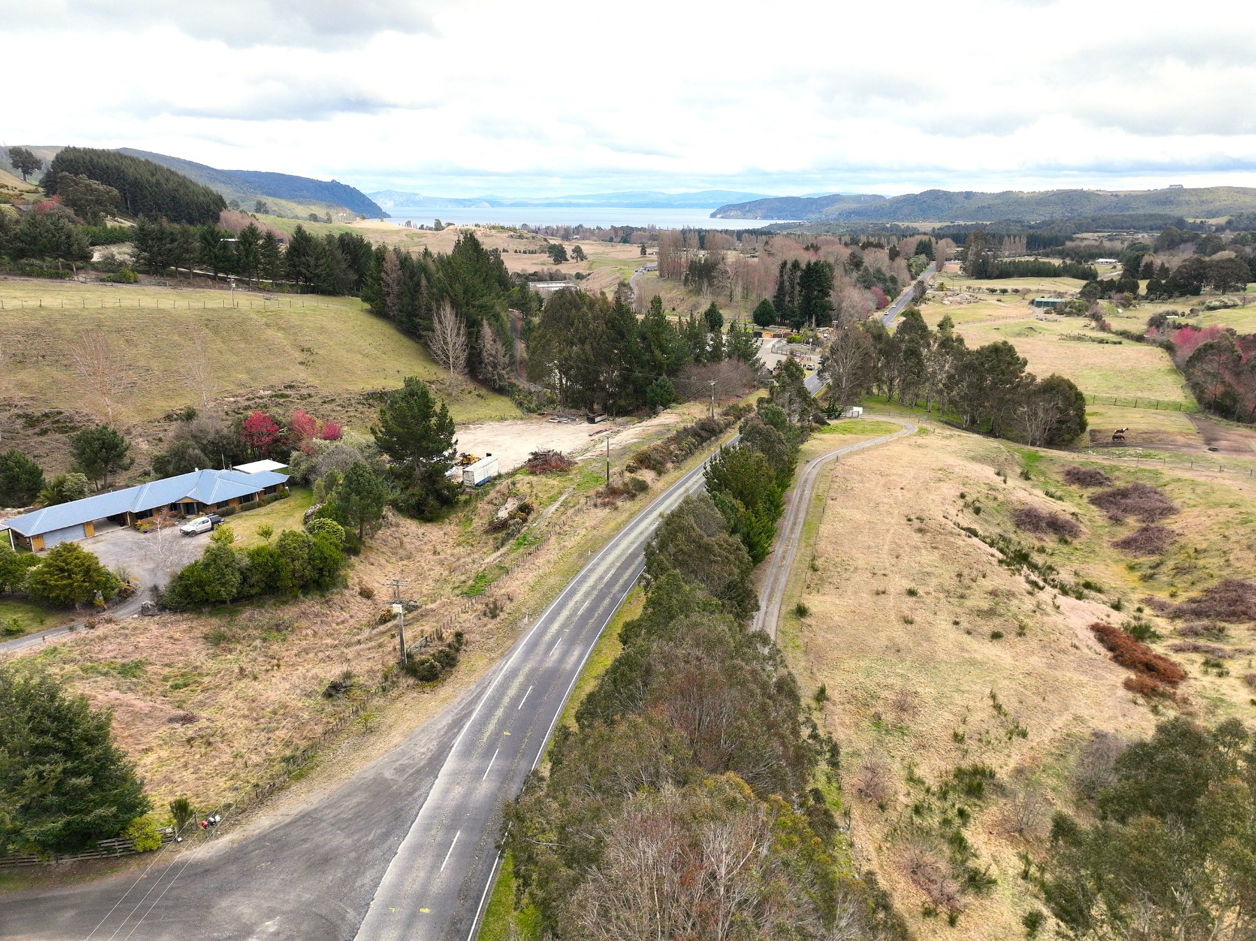 Whangamata Road from above.  