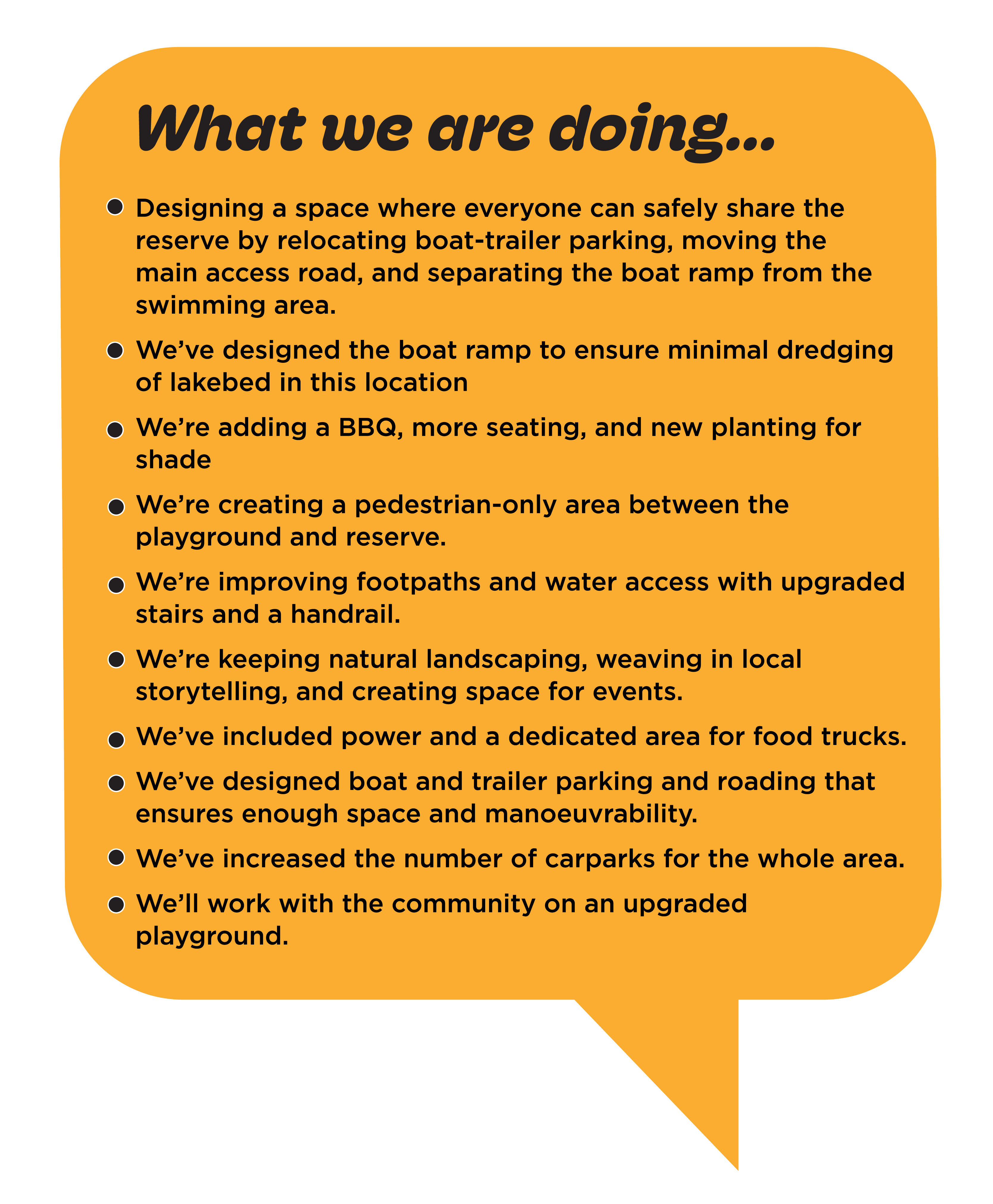 Key points around what we are doing.  