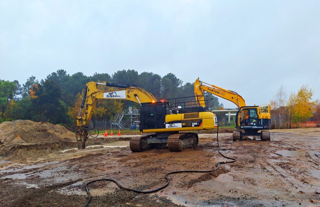 Construction under way at the new Motuoapa water treatment plant.  
