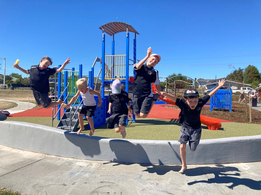 Upgraded playground open for play.  