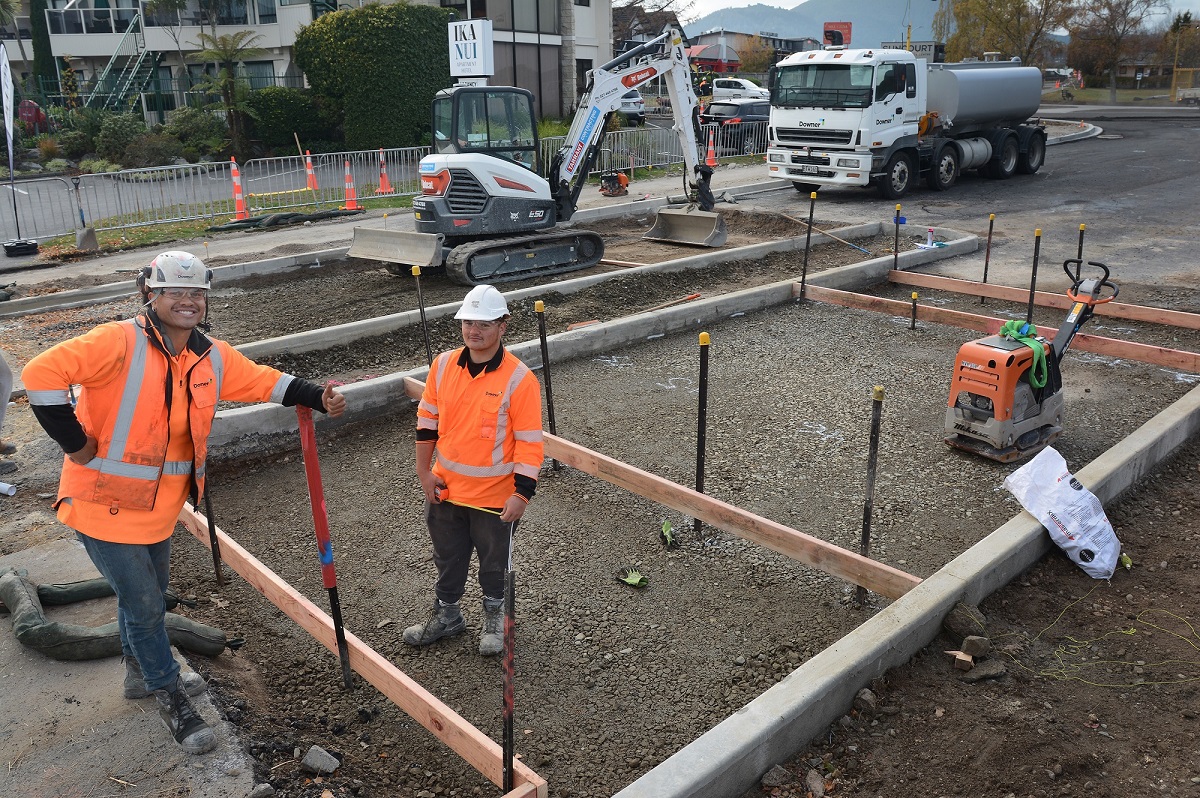 Work taking place on new intersection crossing point.  