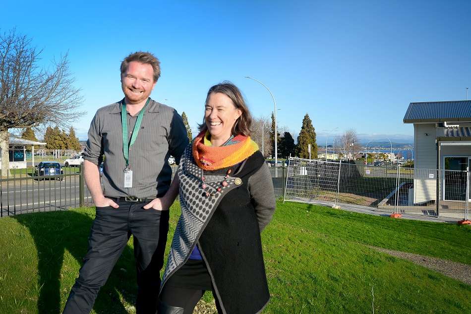 Zac and Catrina from Taupo Primary School.  