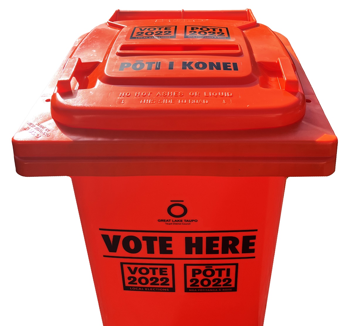 Big Orange Ballot Bin.  