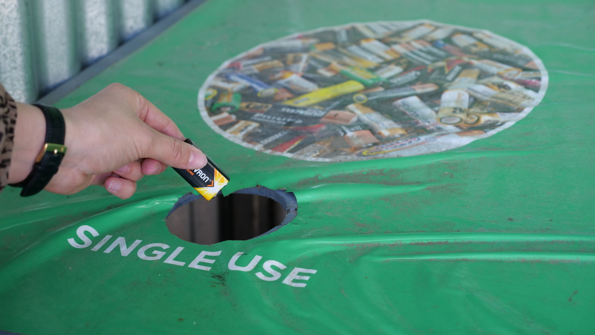 Batteries being recycled.  